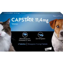 Capstar 11.4mg Katz+Kl Hun 6 ST