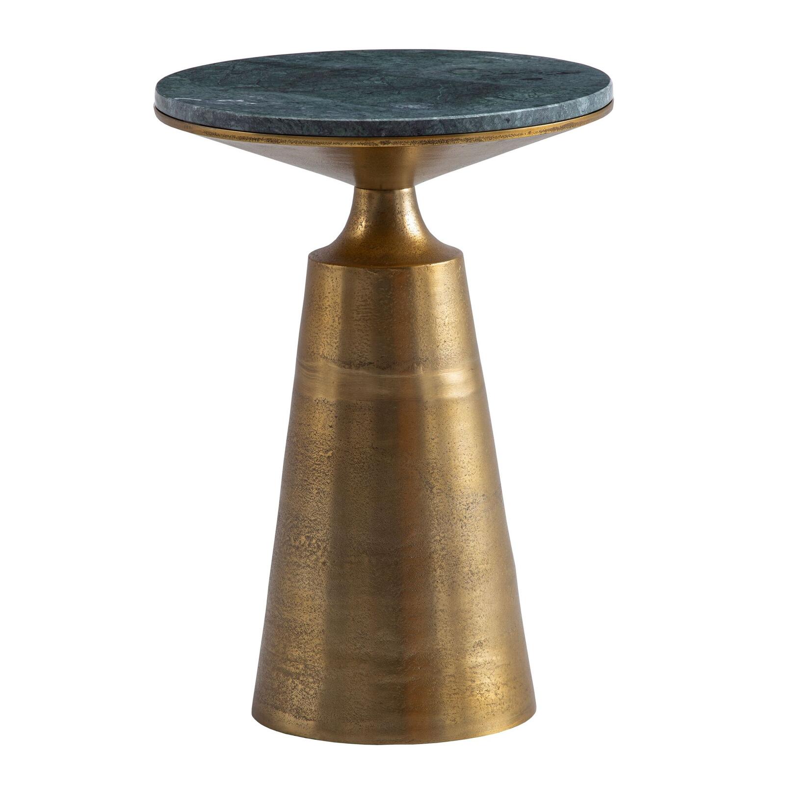 WOHNLING WL7.209 Beistelltisch Echter Marmor / Metall 40x40x57 cm