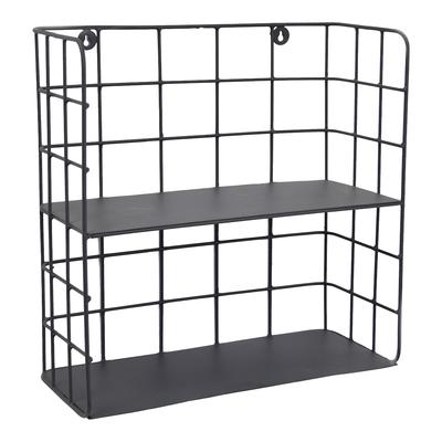 LOFT42 Racky Wandregal quadratisch - Metall - Mattschwarz - 42x42x17