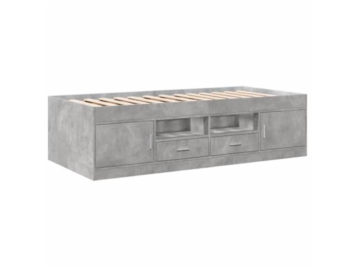 vidaXL Tagesbett mit Schubladen ohne Matratze Betongrau 100x200 cm