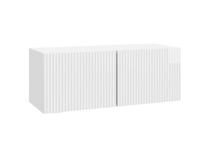 Makastle Wandmontierter TV Schrank Hochglanz Weiß 78,5x31x30cm