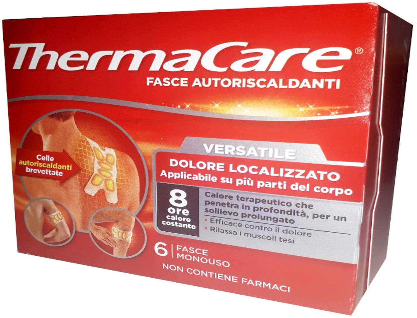 Thermacare Fasce Autoriscaldanti Dolore Localizzato 6 Fasce Monouso 