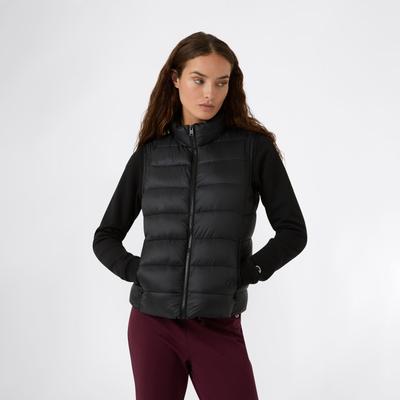 Steppweste CHAMPION "SPORTWEAR VEST Slim Fit", Damen, Gr. S, nbk, Web, Obermaterial: 100% Polyamid, unifarben, figurbetont hüftlang, Westen Steppweste, Leichte Wattierung für angenehme Wärme, sportlicher Stil