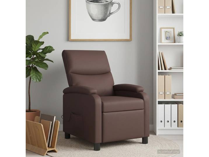 vidaXL Massage Relaxsessel Braun Kunstleder