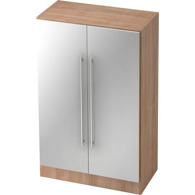 Hammerbacher Schrank Solid 3OH BxTxH 80x42x127cm Griff RE Nussbaum/Silber
