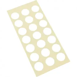 Aufkleber I Markierungspunkt, blanko, weiß, Haftpapier, ablösbar, Ø 75mm, 2/Bogen