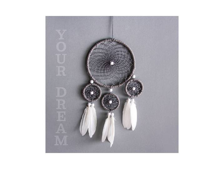 Rayher DIY-Set Traumfänger Grau-Weiss 17 × 33 cm