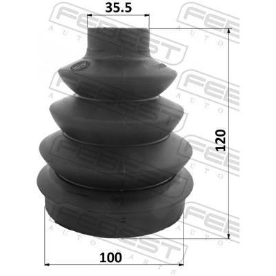 FEBEST Faltenbalgsatz, Antriebswelle 2117P-EXP radseitig für Ford