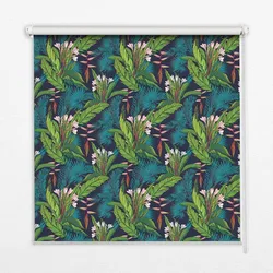 INNENROLLO - Fensterrollo - Rollo - 140x140 cm - Exotische Pflanzen
