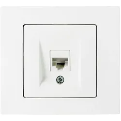 Günsan Moderna Datenbuchse 1-fach CAT5e Internet Netzwerk Weiss