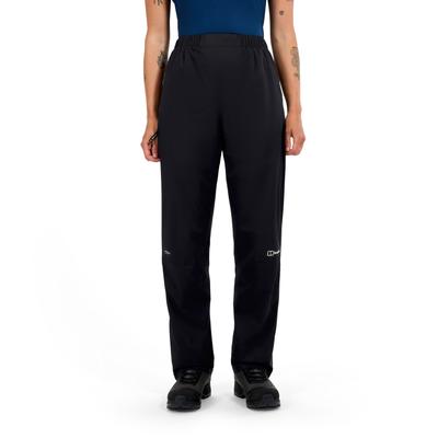 Regenhose BERGHAUS "PACSMART 2.5L RAIN-PANT", Damen, Gr. XL (42), Länge 33, schwarz, schwarz 33, Obermaterial: 100% Polyamid, Hosen Regenhose, funktionale Regenhose, für Wandern und Trekking, sportlicher Stil