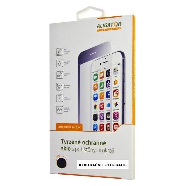Aligator ochranné sklo PRINT Samsung A40, Äerná (1 Stk., Samsung Galaxy A40) (GLP0055)