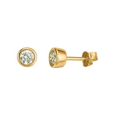 Paar Ohrstecker FIRETTI "Schmuck Geschenk Gold 333 Ohrschmuck Ohrringe Solitär", gelbgoldfarben, kristallweiß, kristallweiß, Ohrringe, Damen, 3,8mm, Gelbgold 333, mit Zirkonia (synth.)