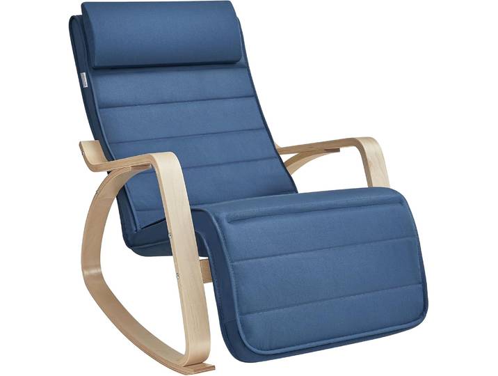 Schaukelstuhl Verstellbar Belastbar Wohnzimmer Mitternachtsblau