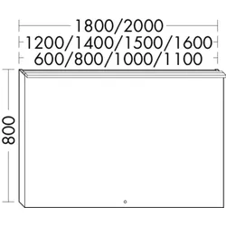 Burgbad Spiegel rc40 800x1200x40 Eiche Authentic, SIJW120F4608 SIJW120F4608