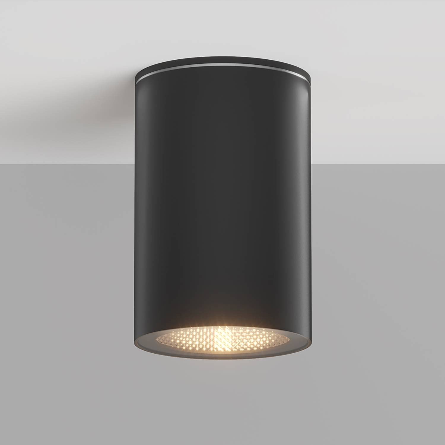 home24 Plafondlamp Roll zwart Ø 7cm