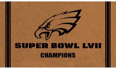 Evergreen Philadelphia Eagles Monochrome Indoor/Outdoor Coir Door Mat