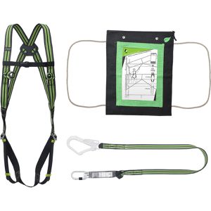 Kratos Sicherheitsgurt Gerüst-Set, 2-Punkt-System, Auffanggurt, Set, bis 140 kg, Einheitsgröße