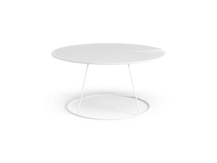 Swedese Table avec relief Breeze Ø80 cm Blanc