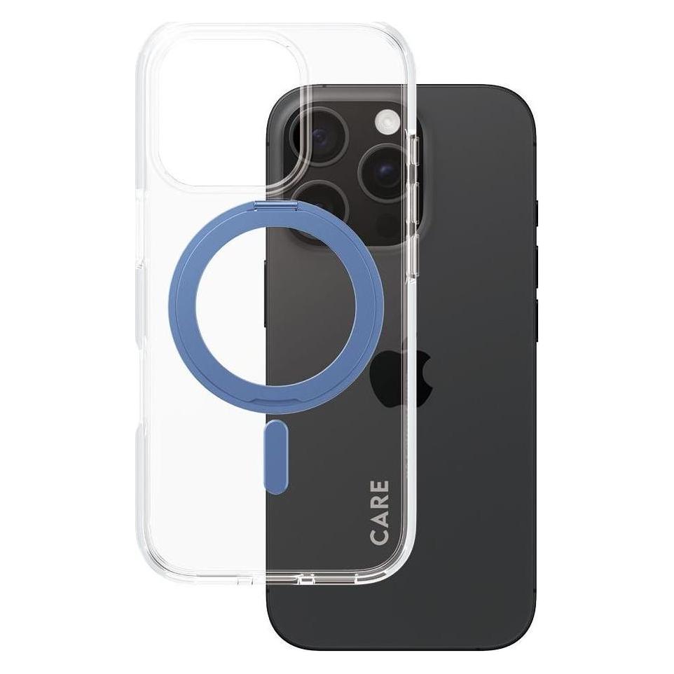 PanzerGlass CARE by Feature Case Blau Kickstand & MagSafe für iPhone 16 Pro (Apple iPhone 16 Pro) (1317)