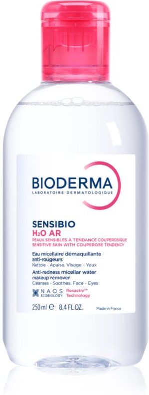 Bioderma Sensibio H2O AR Mizellenwasser für empfindliche Haut mit der Neigung zum Erröten 250 ml
