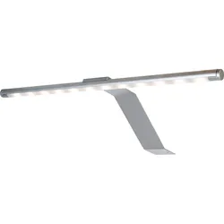 Schrankleuchte Spiegellampe Aufbau Schlafzimmerlampe LED Silber Metall H 10 cm