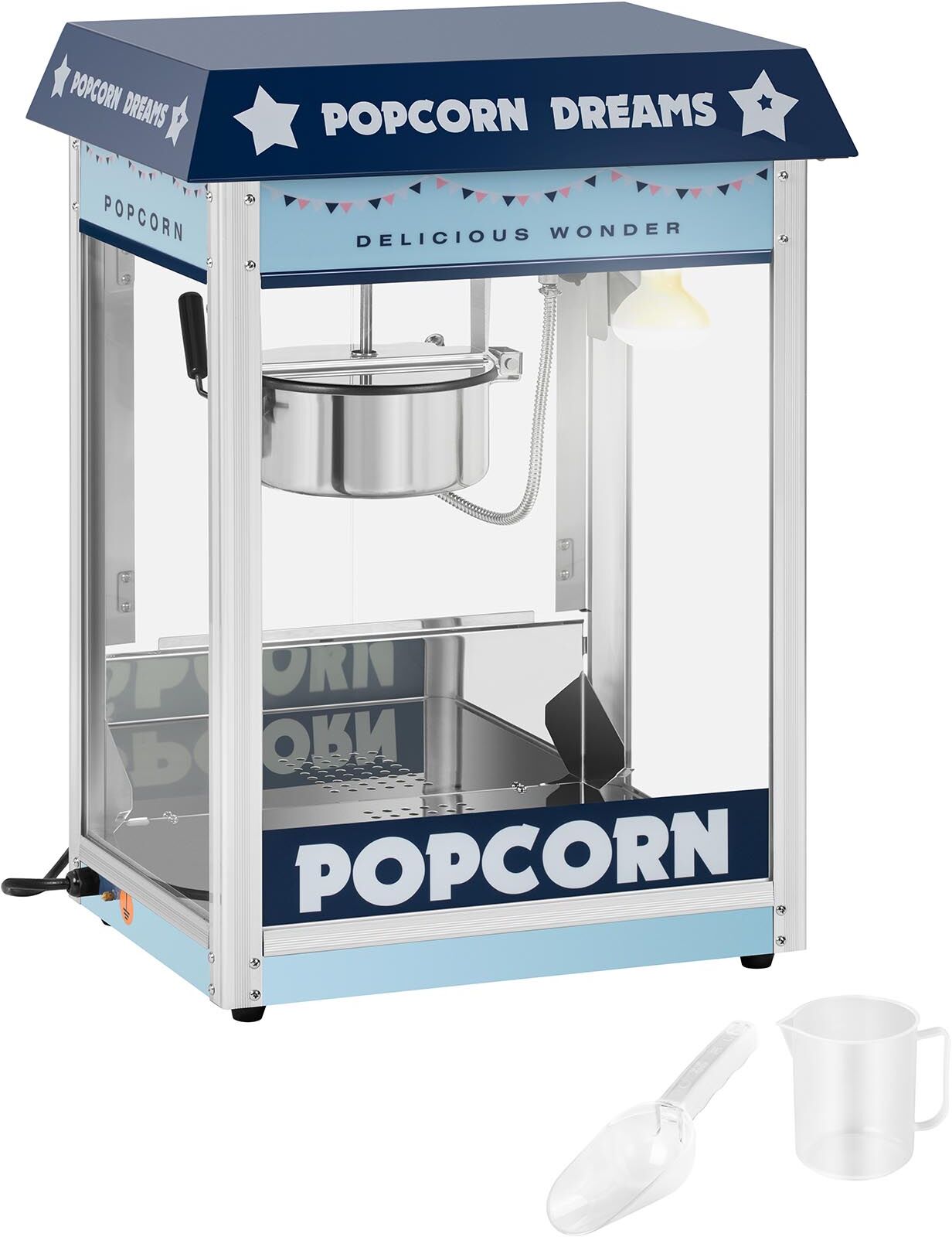 Popcorn Machine - 5 kg/h - 1500 W - blue - Royal Catering RCPS-BB1