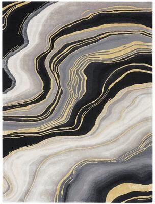 Nourison Prismatic Silver Green Modern Luxe Hand-Tufted Indoor Rug