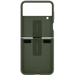 Samsung Silicone Cover mit Ring (Samsung Galaxy Z Flip4), Smartphone Hülle, Grün
