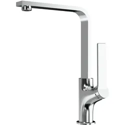Emke, Küchenarmatur, Küchenarmatur Chrom Ultradünnes Design 30x22x10 cm 360° Drehbar Edelstahl Einhebelmischer Modern