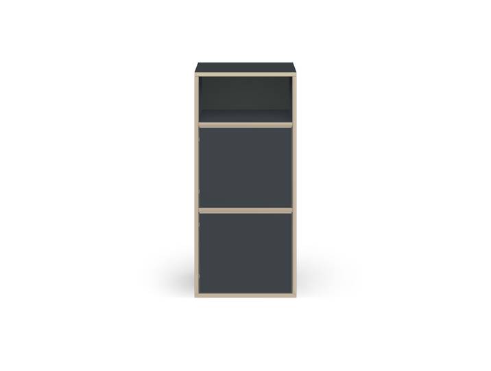 Schwarzes Regal mit Multiplex Kante Premium Dekore Schwarz Multiplex Kante