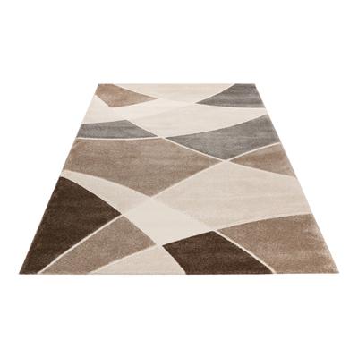 Teppich OBSESSION "My Frisco 282", grau (taupe), B:200cm H:12mm L:290cm, Polypropylen, Teppiche, Teppich, modernes geometrisches Design, Wohnzimmer, Schlafzimmer