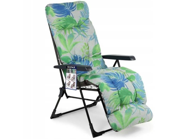 KADAX Transat Jardin Chaise De Plage Repose-pieds Pliable Coussin Chaise longue