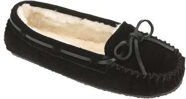 Minnetonka Cally Slipper - Womens 9 Black Slipper Medium