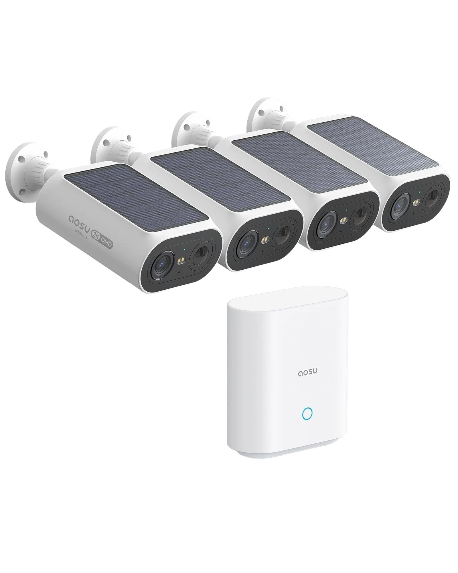 AOSU Smart Security SolarCam P1 SE System 4-Cam Kit C8E-4H