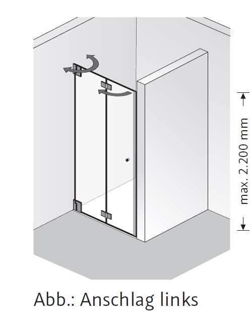 HSK Duschkabinenbau KG HSK K2.06 Drehfalttür Nische K2.06