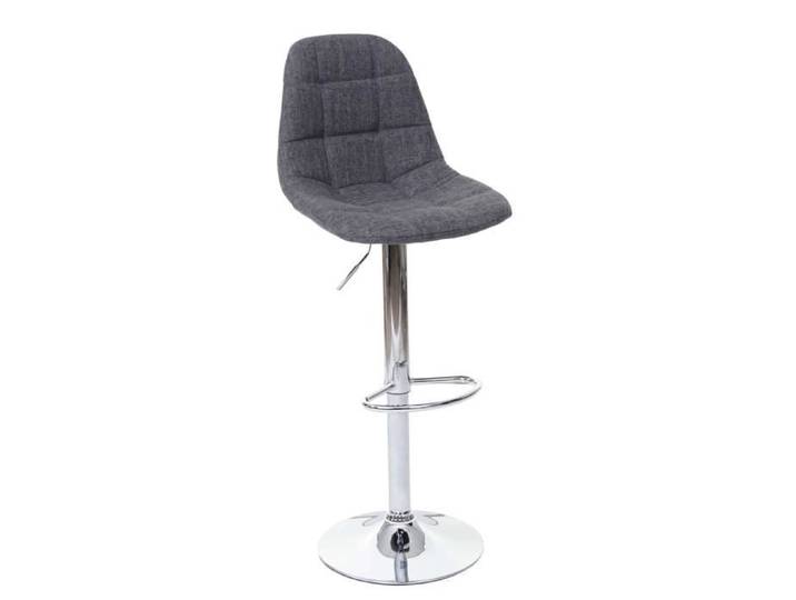 2x tabouret de bar HWC-A67 chaise de bar / comptoir ~ gris tissu