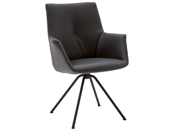 Dieter Knoll Sessel CHESTER, anthrazit, Leder