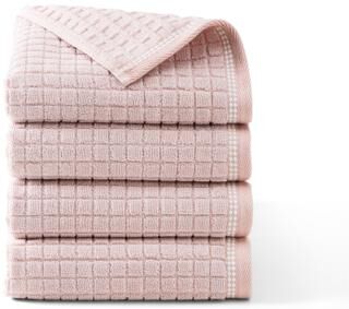 "TOWN & COUNTRY EVERYDAY 4-Piece Textured Windowpane Hand Towel Set - 20""x30"""