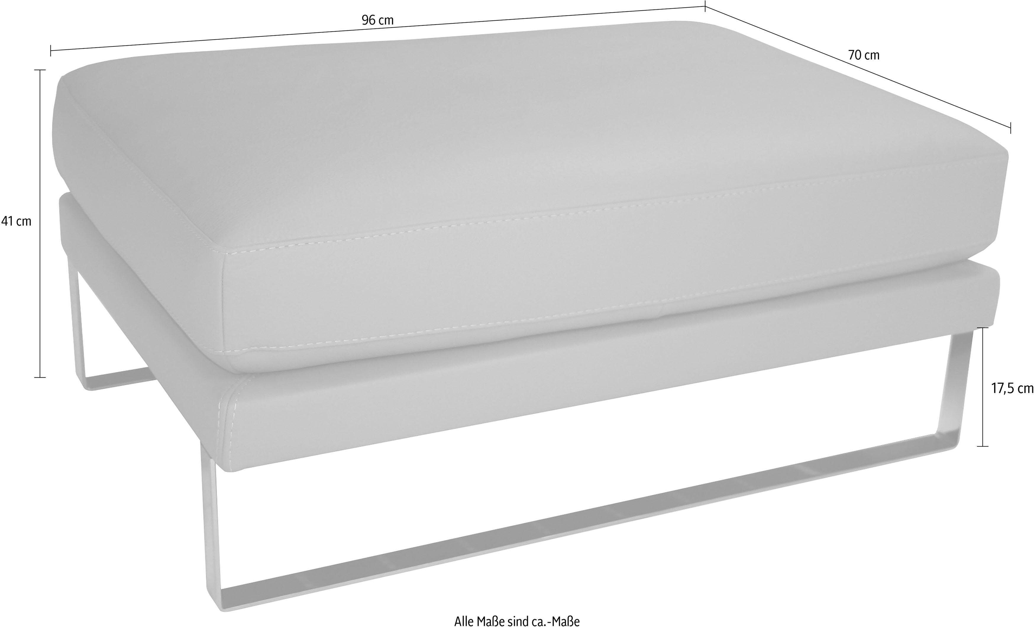 Hocker CALIA ITALIA "Romeo bequem und hochwertig verarbeitet, B/T 96/70cm", braun (karma 601 choccolate), B:96cm H:41cm T:70cm, AnilinLEDER Karma gewachst (echtes Rindsleder), Hocker, Hocker karma 601 choccolate B/H/T: 96cm x 41cm x 70cm, Anilinleder