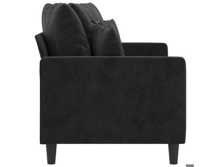 Canapé Fixe - Design Classique - Canapé à 2 places Canapé à 2 places Noir 140cm Velours #6077684 Hot4813