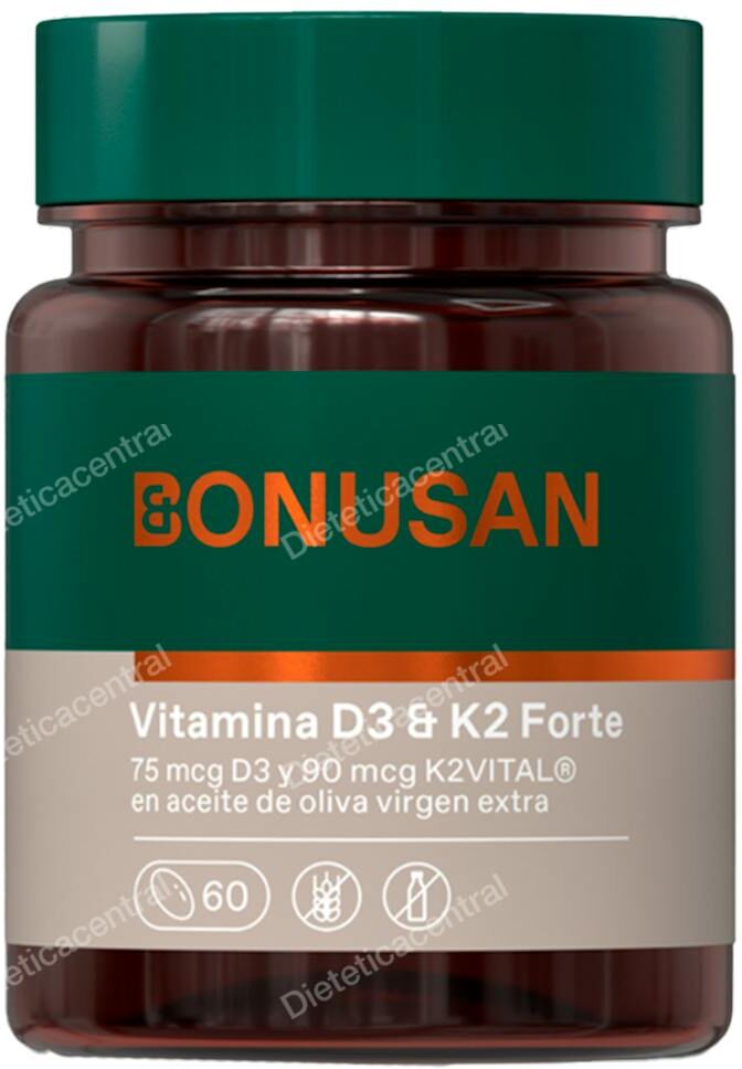 Bonusan vitamina d3+k2 forte 60perlas