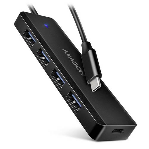AXAGON HUE-C1C USB-Hub 4+1 Port USB-A (USB 3.0), USB-C USB 3.0 5 GBit/s Schwarz HUE-C1C