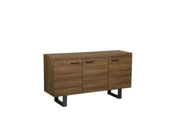 Commode - BELIANI - TIMBER - Bois foncé - 3 tiroirs - Style scandinave moderne