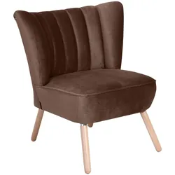 SESSEL Kadisha Bezug Samtvelours Buche natur / braun