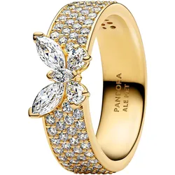 Pandora 164270C01 Damenring Funkelnder Schmetterling breit Goldfarben, 52/16,6