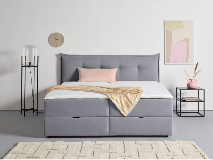 Home affaire Boxbett Kederleicht, inklusive Bettkasten & Topper, in 4 Breiten und 2 Härtegraden