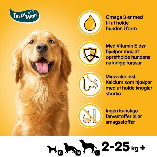 Pedigree Tasty Minis, Ost Og Okse, 140 G