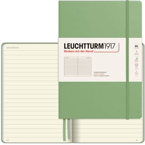 Leuchtturm1917 Notizbuch Composition, 366173, Karton Hardcover, Salbei, 109 Blatt / 219 Seiten, 80 g/m², liniert, B5