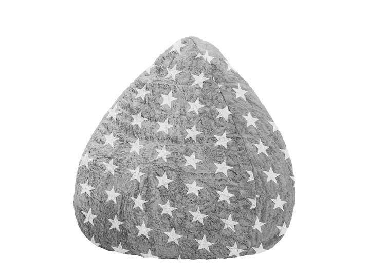 Sitzsack Stars Grau/Grau Webstoff 90cm